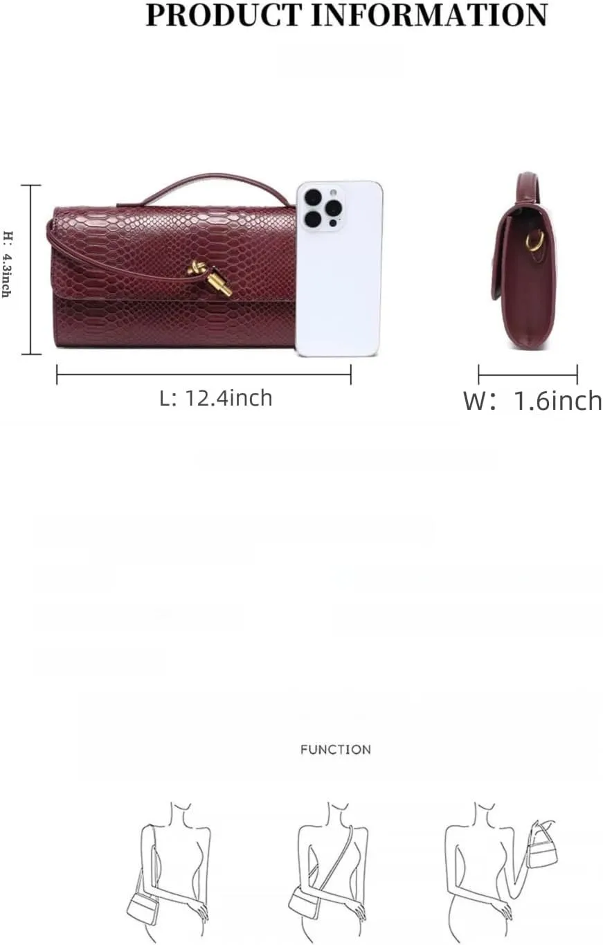 Evening Bags and Clutches PU Leather Trendy Cute Clutch Purses for Women Shoulder Handbag Underarm Satchels
