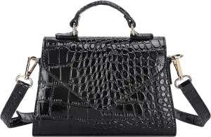 FAMYPAL Crocodile Crossbody Shoulder Bags for Women, Small Trendy Purse for Phone, Womens Top Handle Clutches Handbags