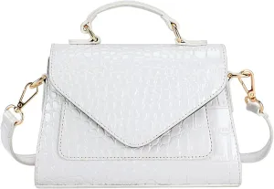 FAMYPAL Crocodile Crossbody Shoulder Bags for Women, Small Trendy Purse for Phone, Womens Top Handle Clutches Handbags
