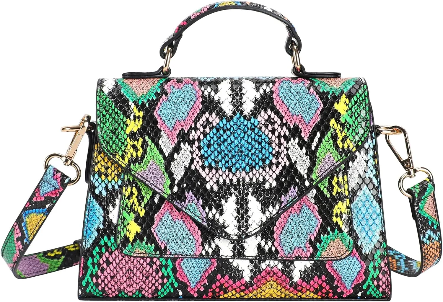 FAMYPAL Crocodile Crossbody Shoulder Bags for Women, Small Trendy Purse for Phone, Womens Top Handle Clutches Handbags