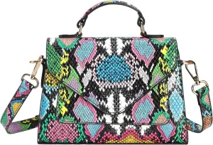 FAMYPAL Crocodile Crossbody Shoulder Bags for Women, Small Trendy Purse for Phone, Womens Top Handle Clutches Handbags