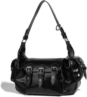 Fashion Tote Bag for Women Y2k Purse Coquette Shoulder Bag Trendy Sling Purse Large Classy Demure Handbag Daily Purse (black)