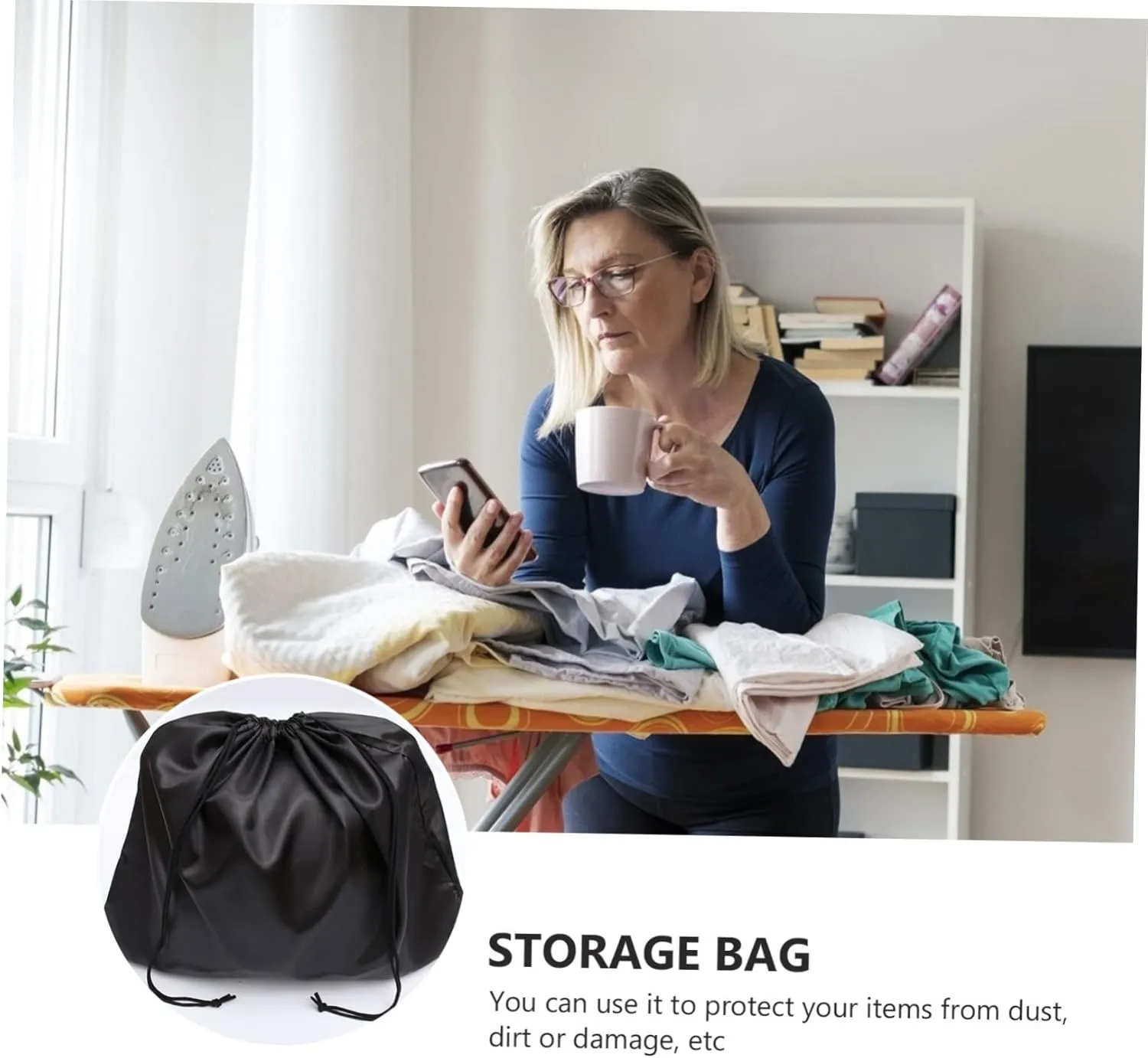 Fashionable Storage Pouch for Household Toy Quilt Heavy Duty Dustproof Drawstring Bag