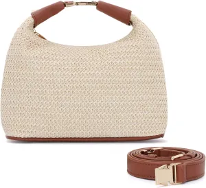 Fecialy Straw Bag for Women Small Raffia Purses Summer Beach Crossbody Bag Vacation Straw Woven Handbag 2025
