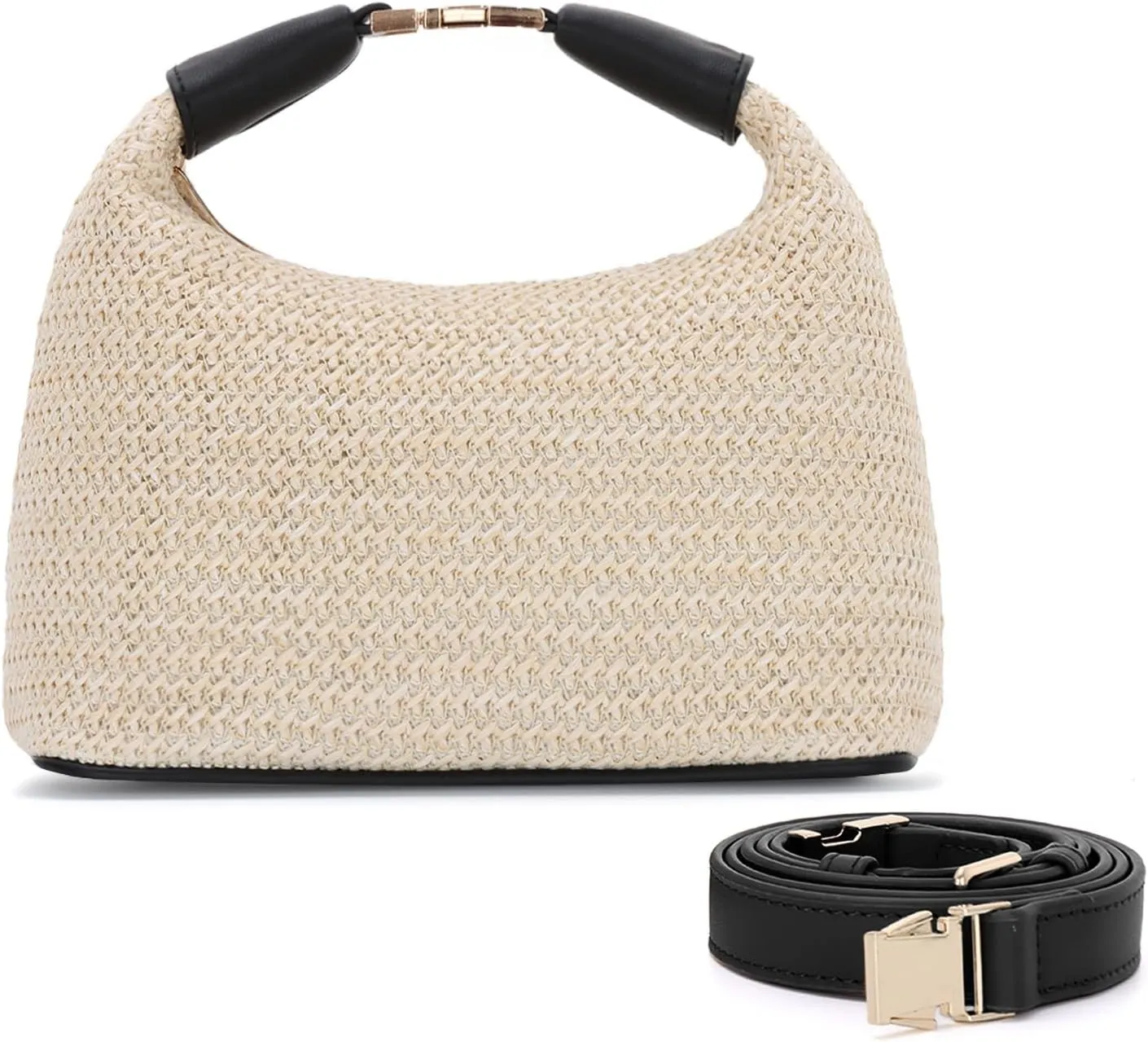 Fecialy Straw Bag for Women Small Raffia Purses Summer Beach Crossbody Bag Vacation Straw Woven Handbag 2025