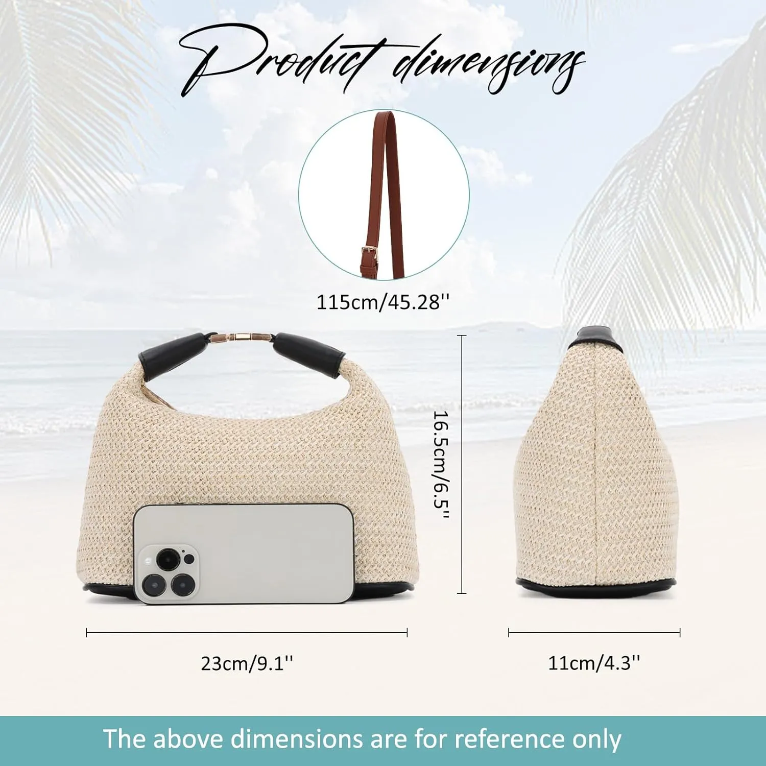 Fecialy Straw Bag for Women Small Raffia Purses Summer Beach Crossbody Bag Vacation Straw Woven Handbag 2025
