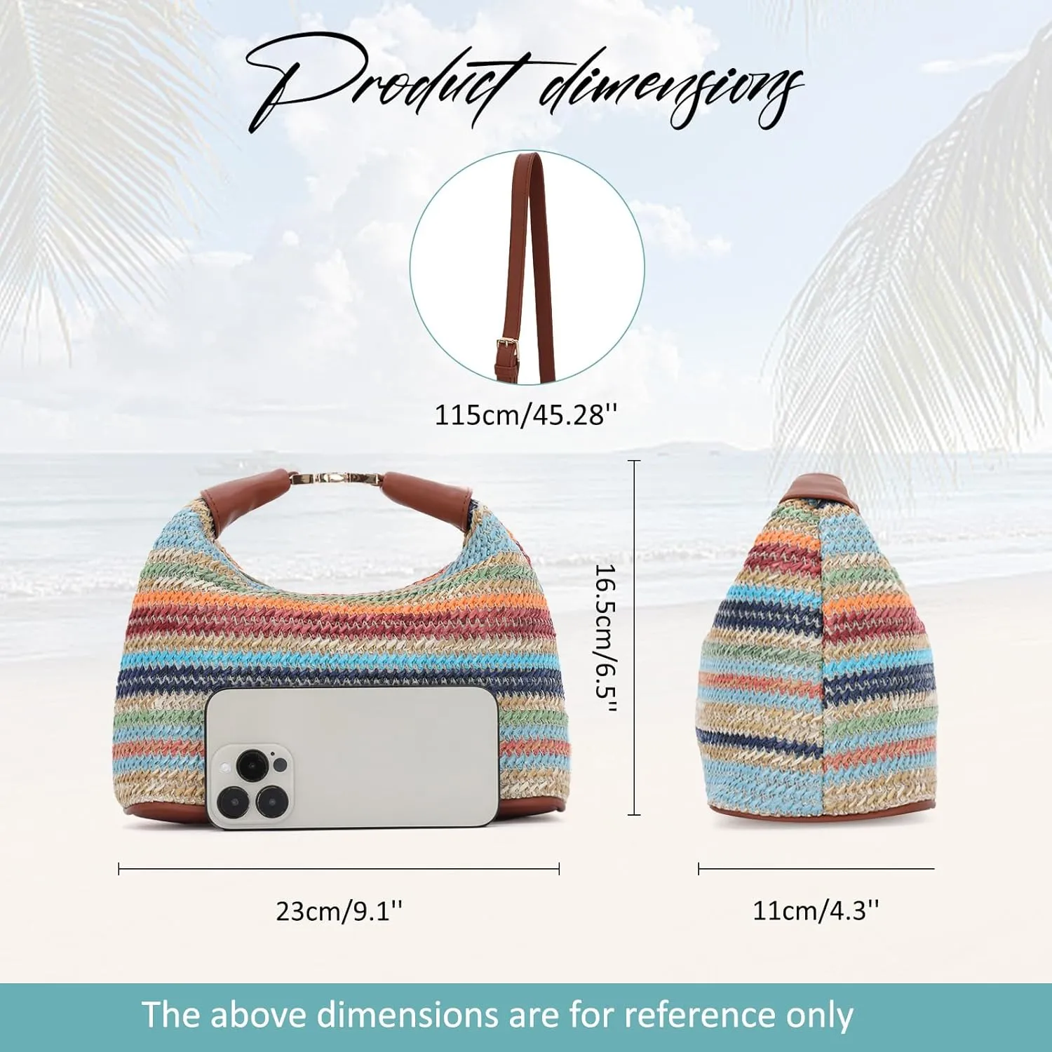 Fecialy Straw Bag for Women Small Raffia Purses Summer Beach Crossbody Bag Vacation Straw Woven Handbag 2025