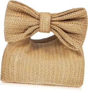 Floral Straw Clutch Purse Women's Straw Bag Summer Beach Bag Handbag Handbags for Women Purse