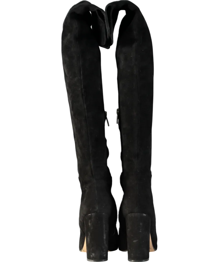 Gianvito Rossi Black Suede Over the Knee Boots UK 6 EU 39 