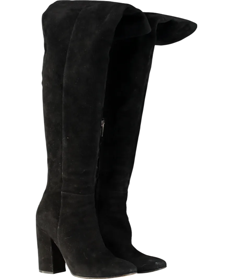 Gianvito Rossi Black Suede Over the Knee Boots UK 6 EU 39 