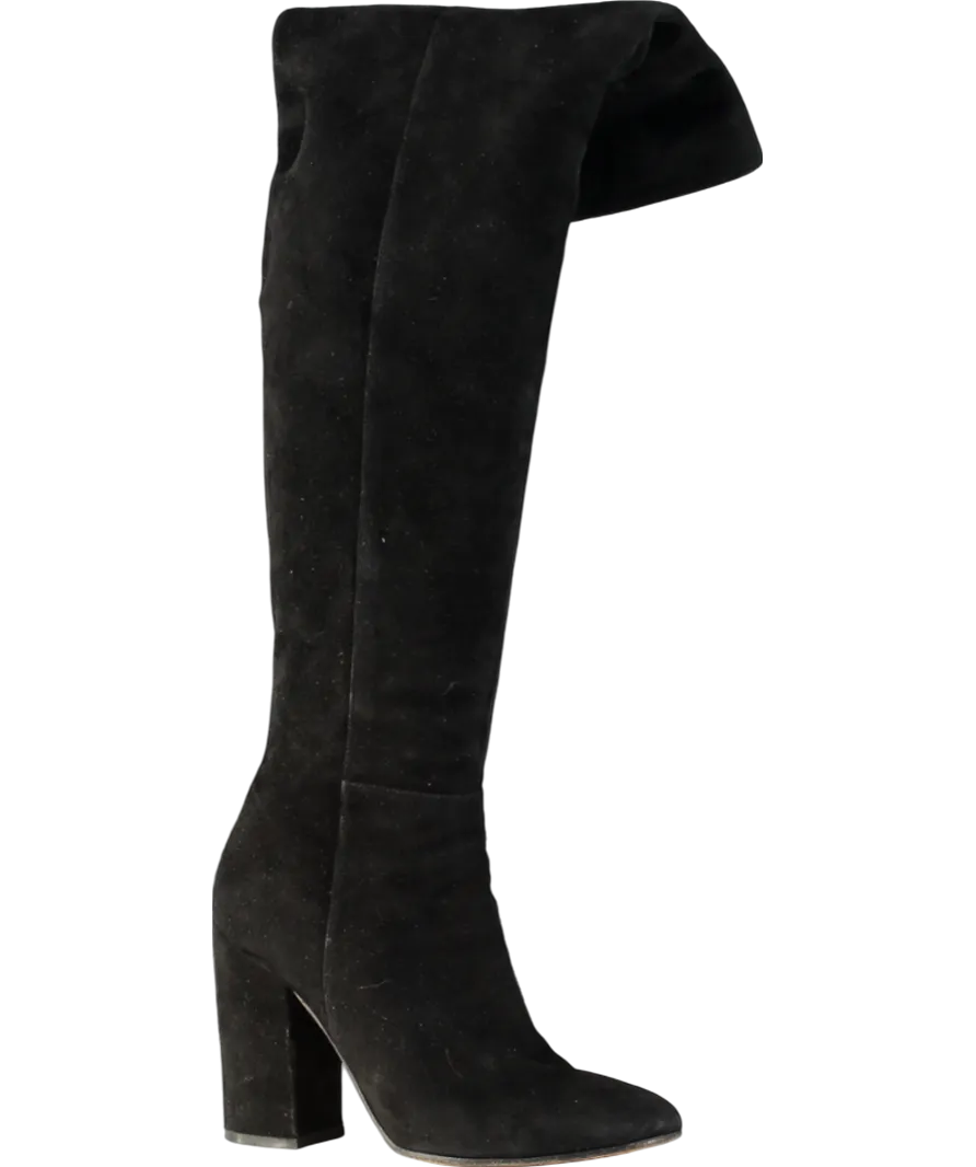 Gianvito Rossi Black Suede Over the Knee Boots UK 6 EU 39 