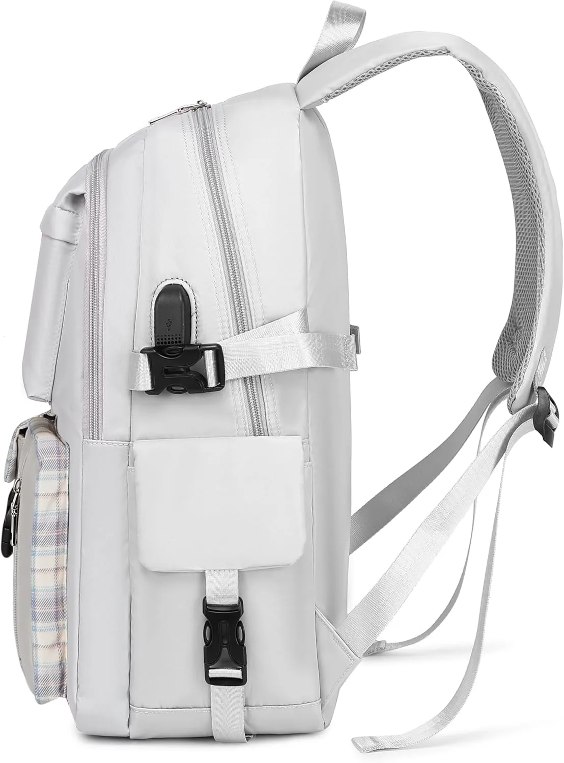 Girl Roomy Fashion Laptop Backpack Casual Daily Backpack for Women Grey