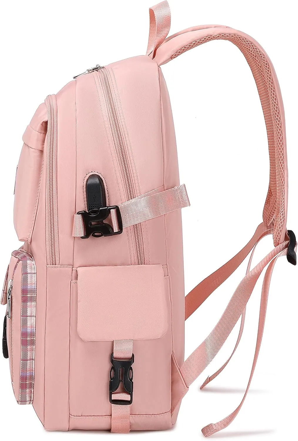 Girl Roomy Fashion Laptop Backpack Casual Daily Backpack for Women Pink