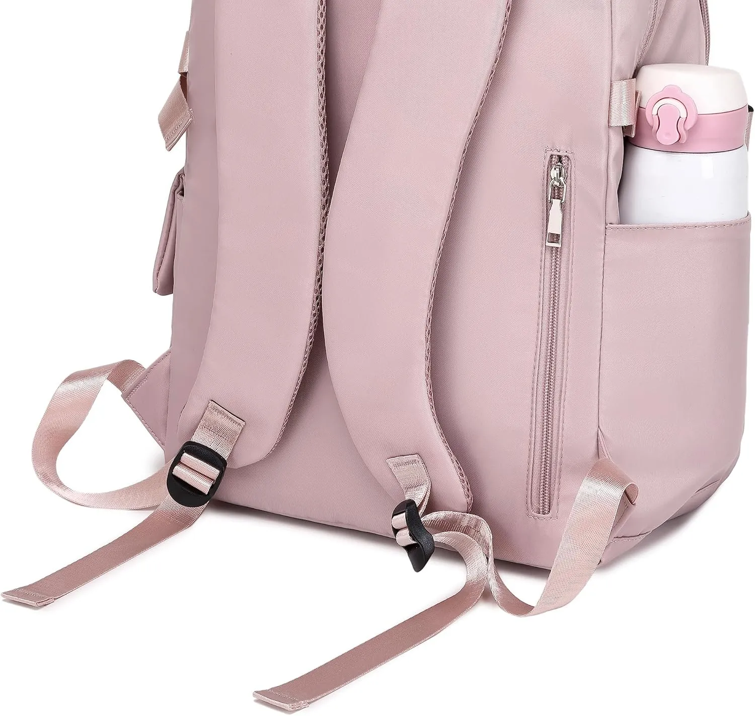 Girl Roomy Fashion Laptop Backpack Set Casual Daypack Set for Women Purple