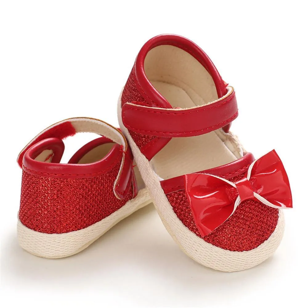 Girls Magic Tape Bow Decor Sandals Girls Shoes Wholesale