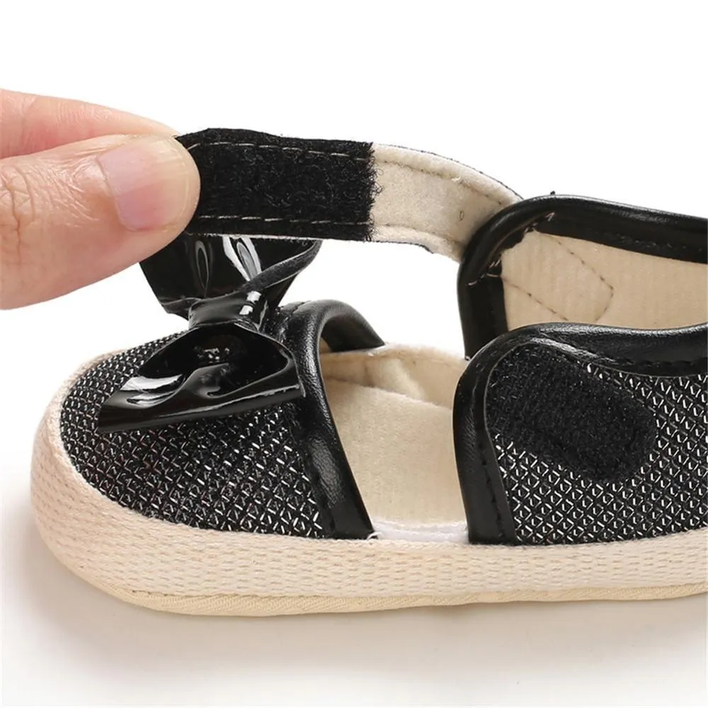 Girls Magic Tape Bow Decor Sandals Girls Shoes Wholesale