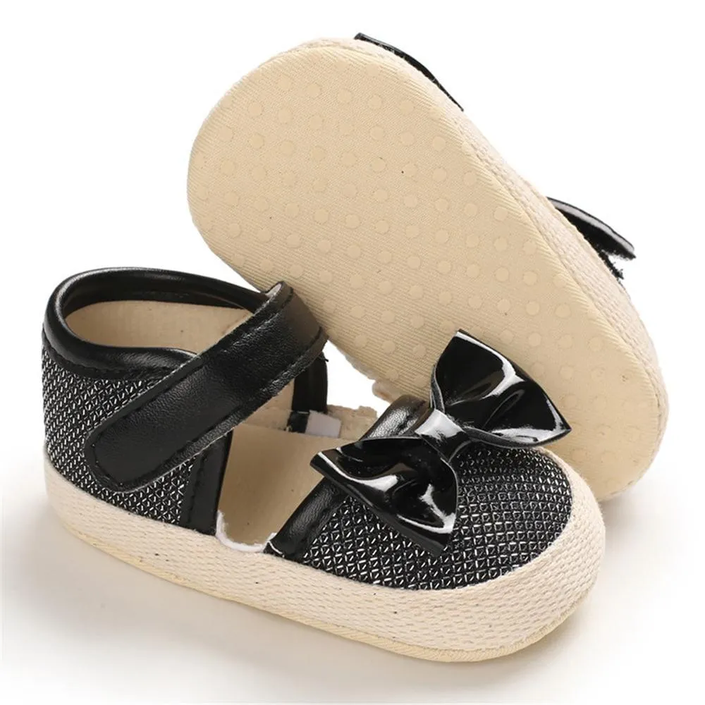 Girls Magic Tape Bow Decor Sandals Girls Shoes Wholesale