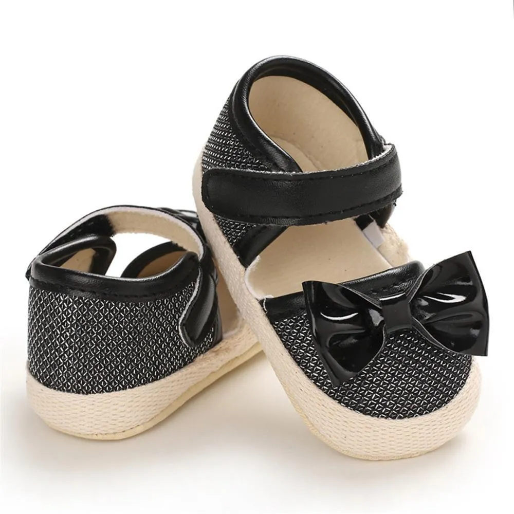 Girls Magic Tape Bow Decor Sandals Girls Shoes Wholesale