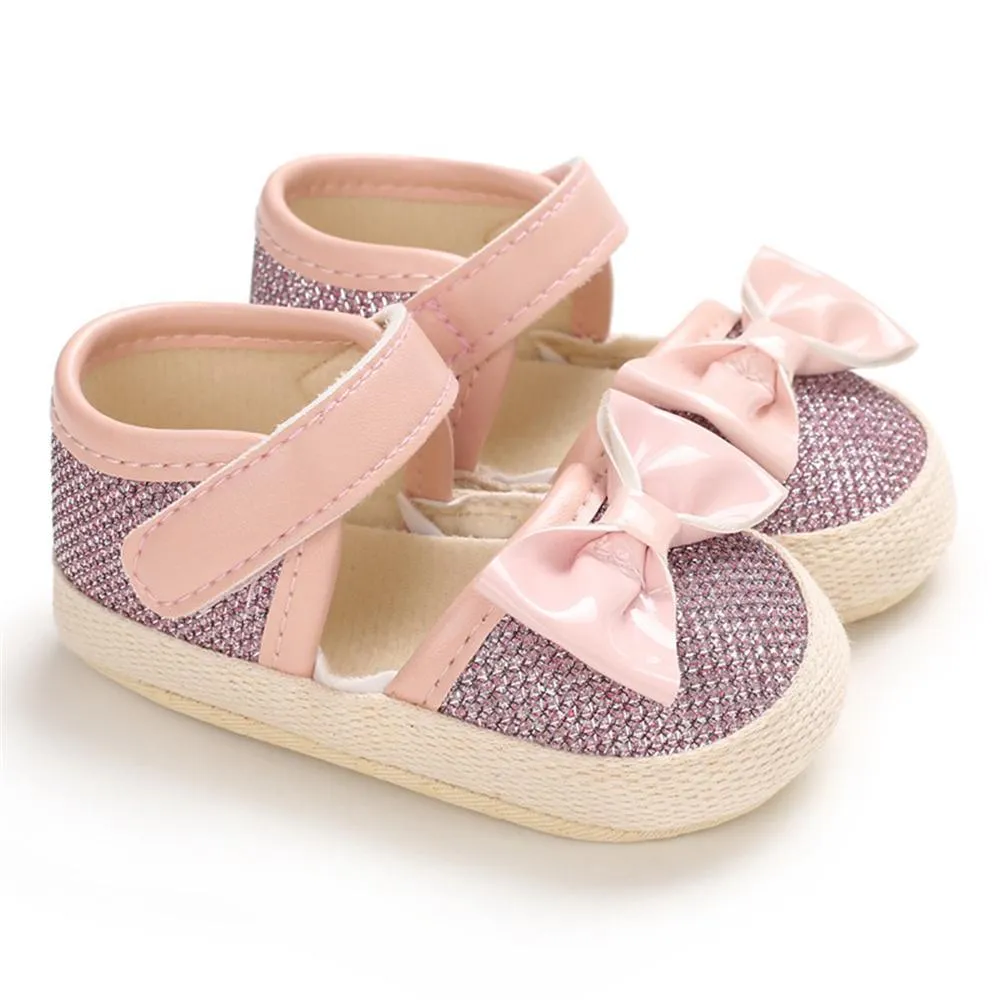Girls Magic Tape Bow Decor Sandals Girls Shoes Wholesale