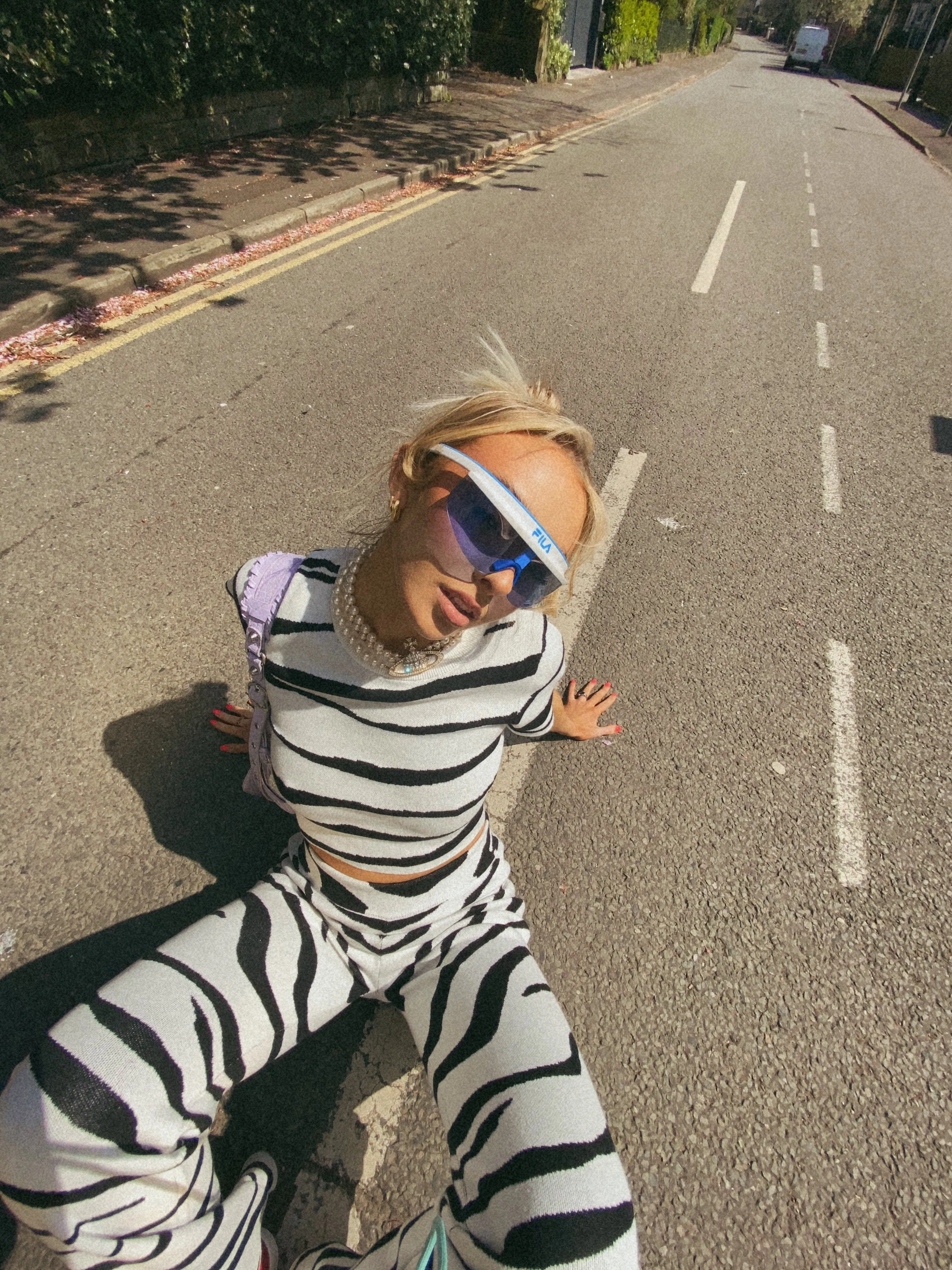 Glamorous White Black Zebra Knitted Crop Top