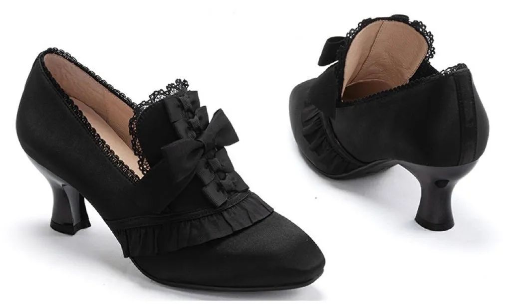 Golden Regency Heels and Lolita Mules - Lolita Shoes