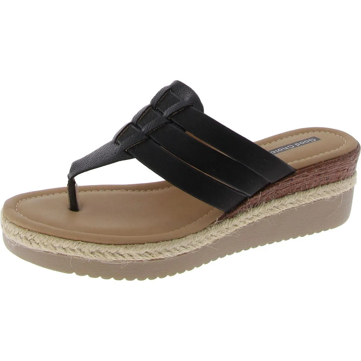 Good Choice Womens Slip On Wedges Strappy Sandals