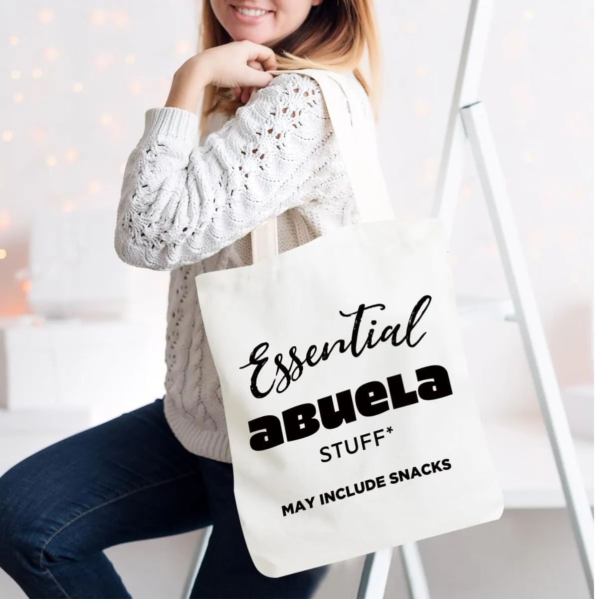 Grandma Mom Gifts Tote Bag for Nana Granny Mamaw Mum Gigi Oma Abuela Grammy Yaya Mimi Memaw Nanny Christmas