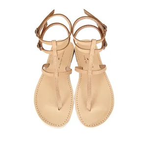 HALLELI SANDALS SUEDE CAMEL