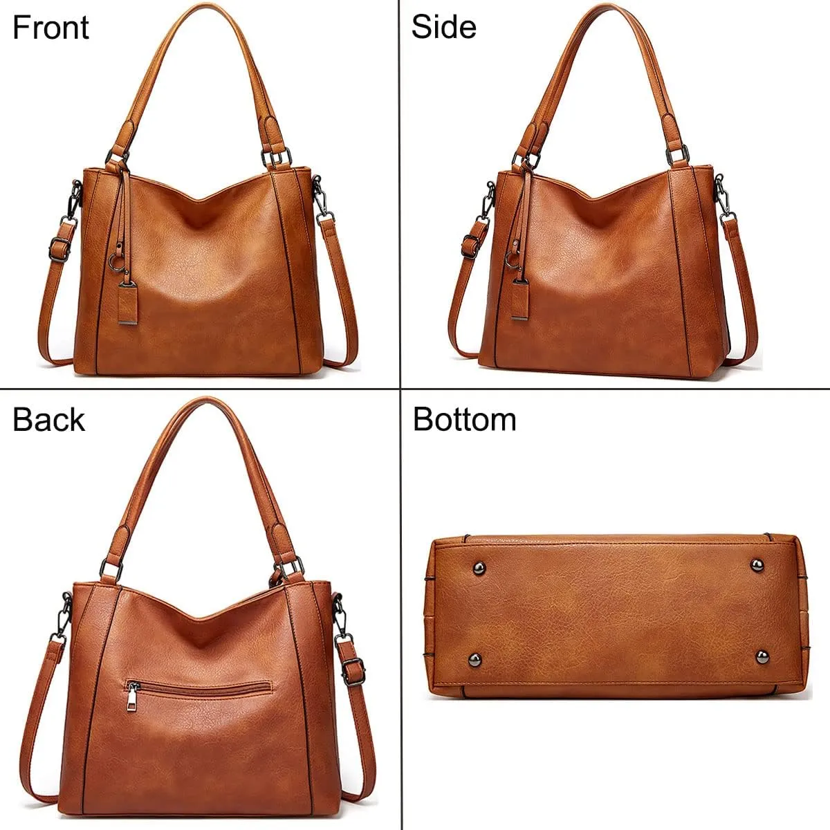 Handbag for Womens Top-Handle Satchel Hobo Bag Fashion Purse Roomy Casual Large Shoulder Bag PU Leather Tote Yellow