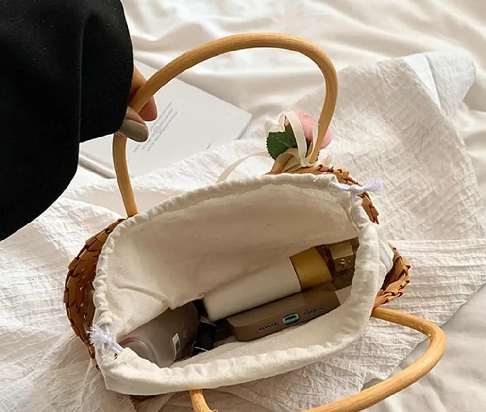 Handmade Woven Straw Bags for Women Fashion Handbags for Women Clutch and Purse for Wedding Party Travel Holiday 2024