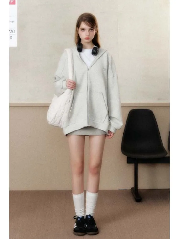 Heavy Weight Bat Sleeve Off Shoulder Hoodie【s0000006486】