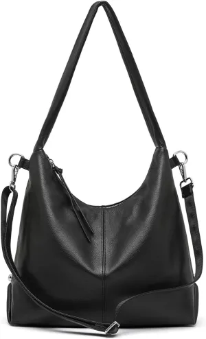 Hobo Bag Handbags for Women, Genuine Leather Crossbody Bags Shoulder Purses with Removable Strap