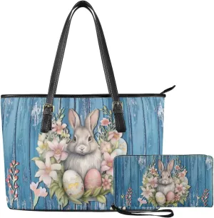 HUGS IDEA Leather Handbags for Women Soft Shoulder Tote Purses Bucket Bags Laptop Bag