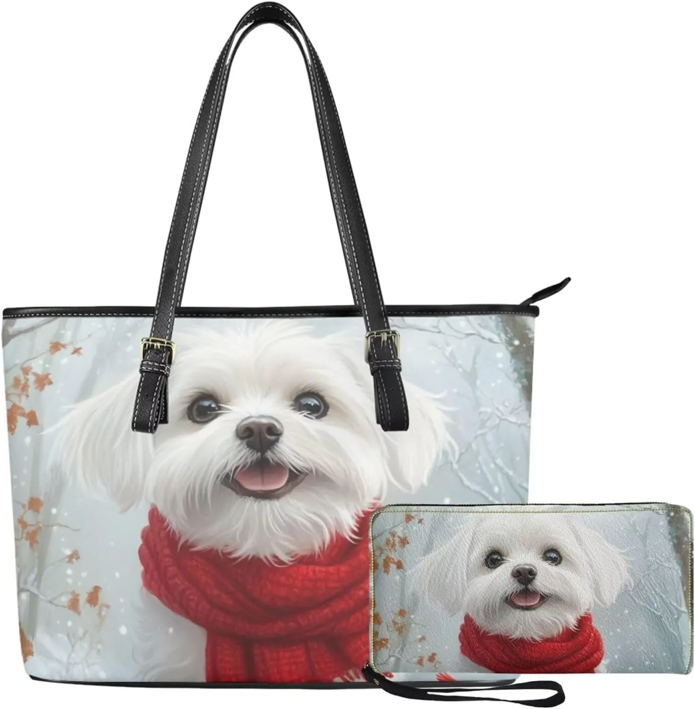 HUGS IDEA Leather Handbags for Women Soft Shoulder Tote Purses Bucket Bags Laptop Bag
