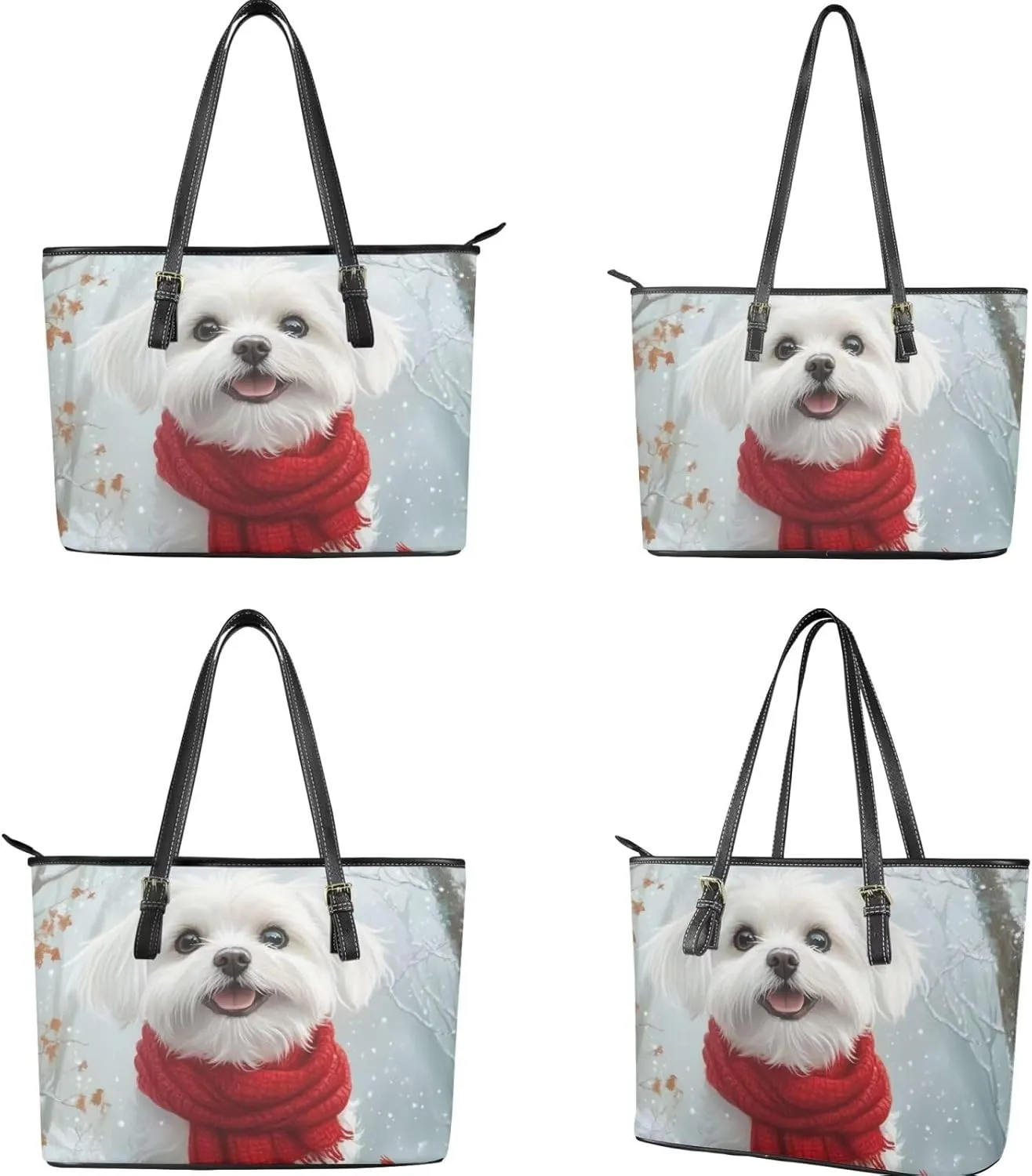 HUGS IDEA Leather Handbags for Women Soft Shoulder Tote Purses Bucket Bags Laptop Bag
