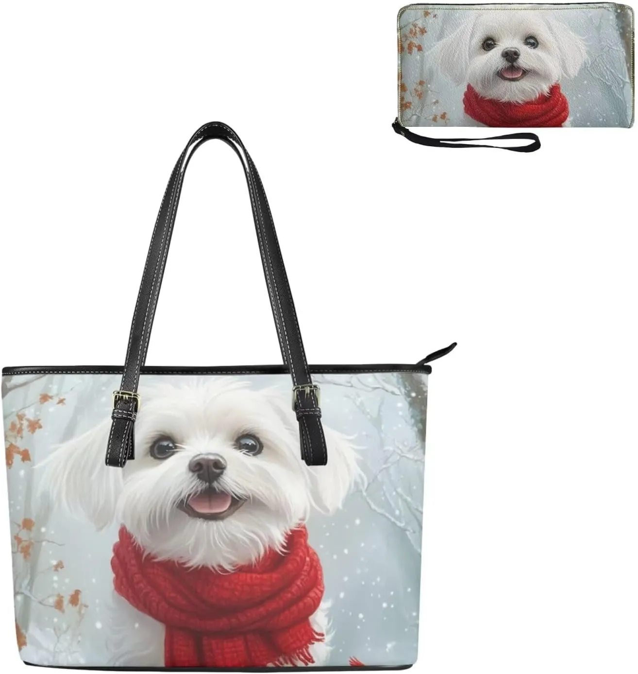 HUGS IDEA Leather Handbags for Women Soft Shoulder Tote Purses Bucket Bags Laptop Bag