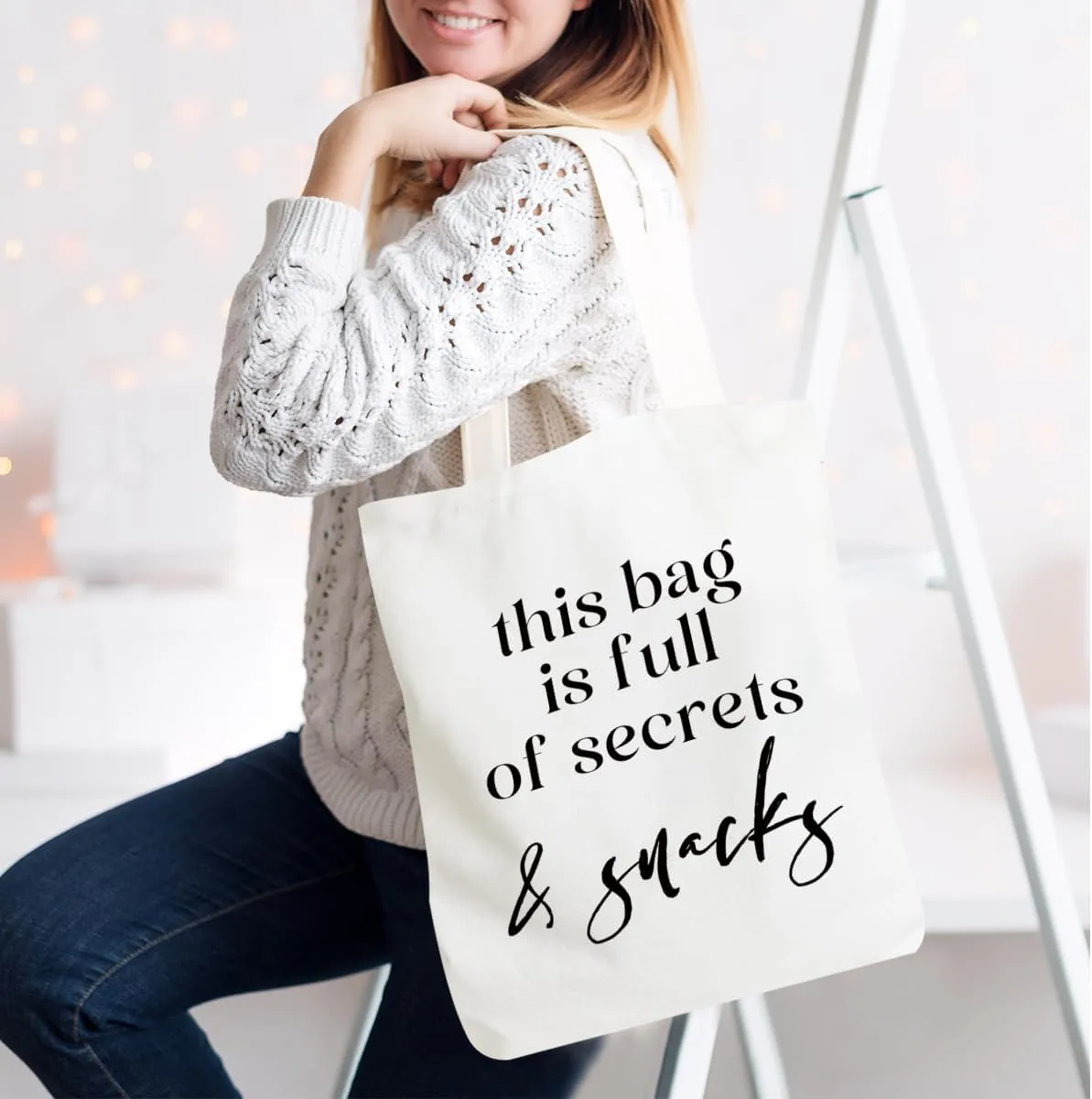Inspirational Tote Bag for Women Positive Affirmations Self Love Beach Bag Encouragement Gifts Christmas