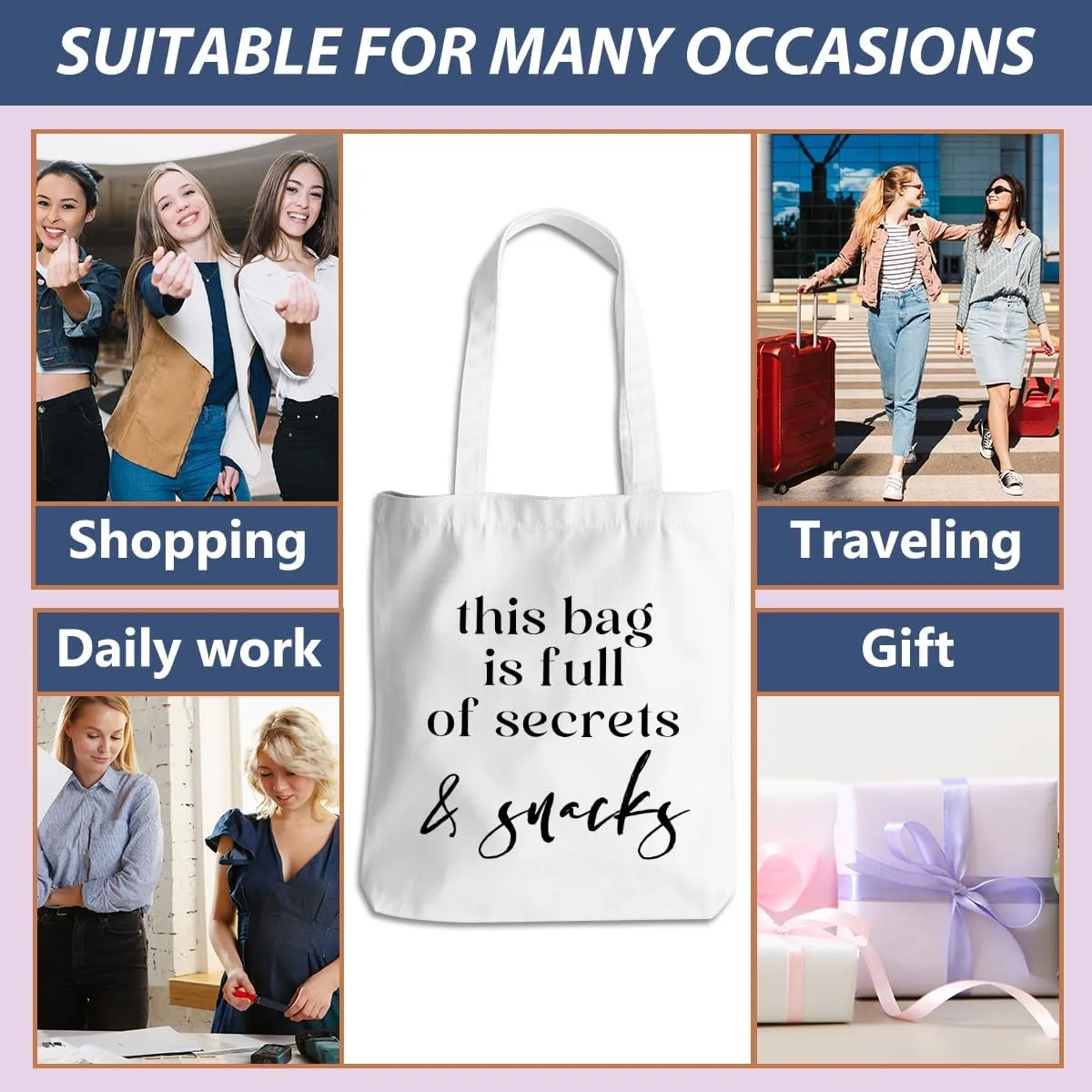 Inspirational Tote Bag for Women Positive Affirmations Self Love Beach Bag Encouragement Gifts Christmas