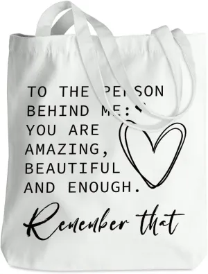 Inspirational Tote Bag for Women Positive Affirmations Self Love Beach Bag Encouragement Gifts Christmas