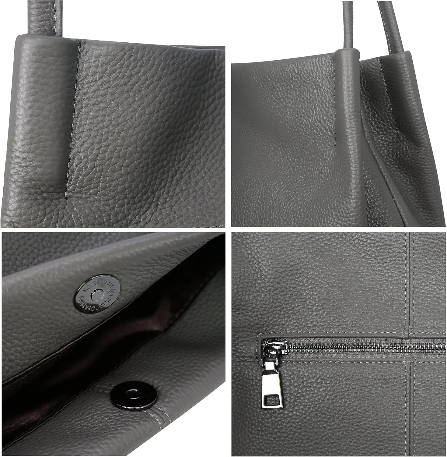 Iswee Genuine Leather Tote Bucket Bags Hobo Shoulder Bags Purse and Handbags for Women Trendy