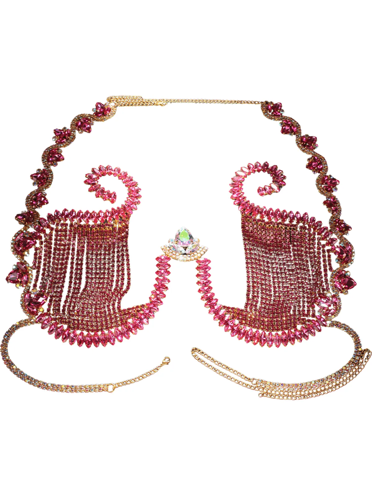 Kalindi Halterneck Rhinestone Bralette