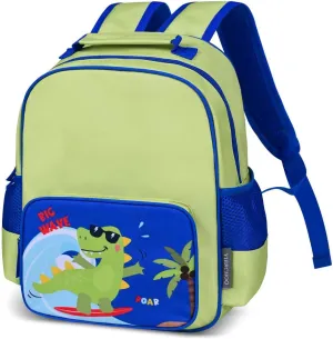 Kids Backpack for Boys Girls, Toddler Backpack Child Bookbag for Preschool Kindergarten Travel Daycare Water-Resistant Lightweight 12 Inches (Dinosaur)