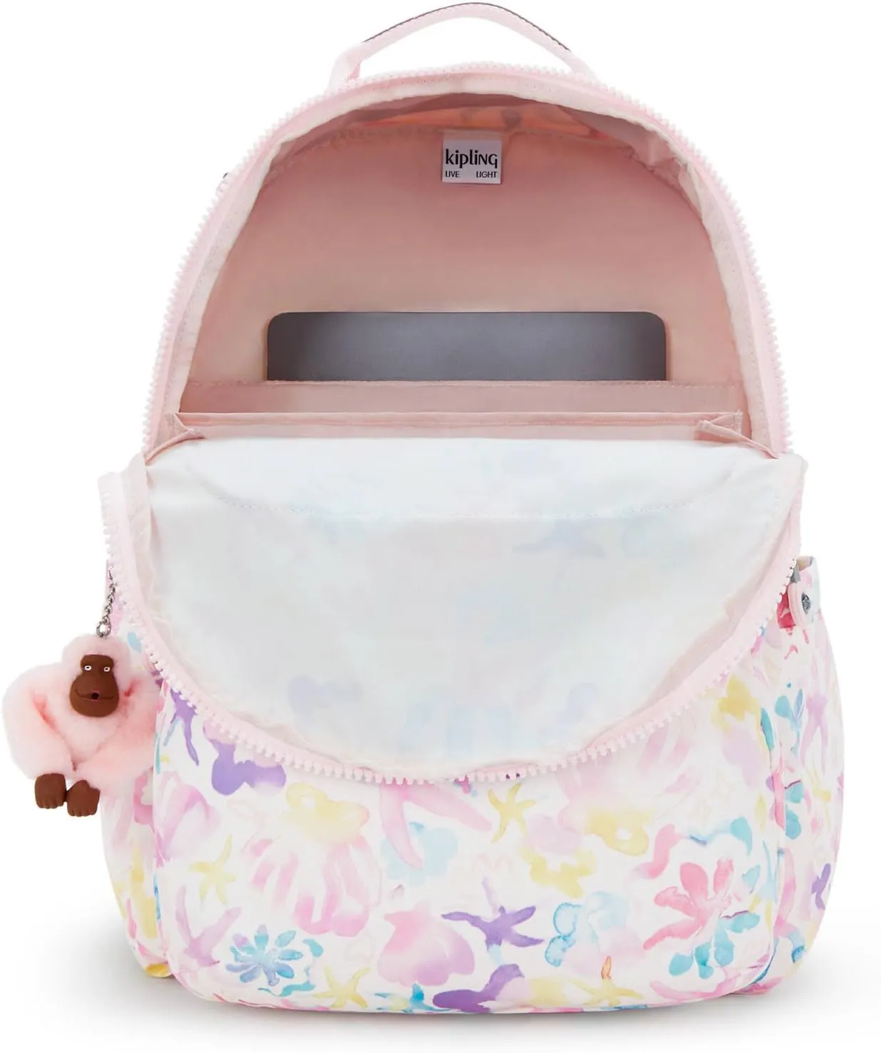 Kipling Women's Seoul Bts Prt 15" Laptop Backpack, Durable, Roomy with Padded Shoulder Straps, Built-In Protective Sleeve