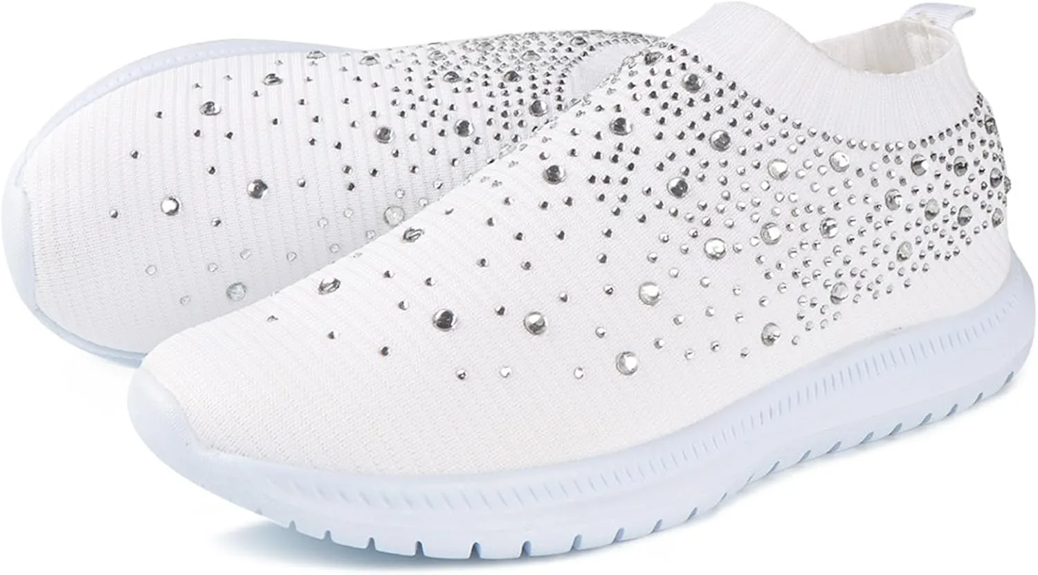 Ladmiple Walking Shoes Women Slip On Lightweight Breathable Running Mesh Gym Shoes Non Slip Workout Fashion Sneakers