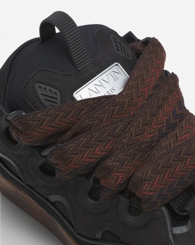 Lanvin Dark Brown Curb Sneakers