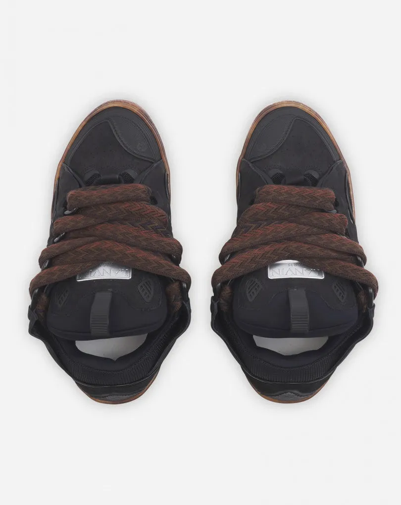 Lanvin Dark Brown Curb Sneakers
