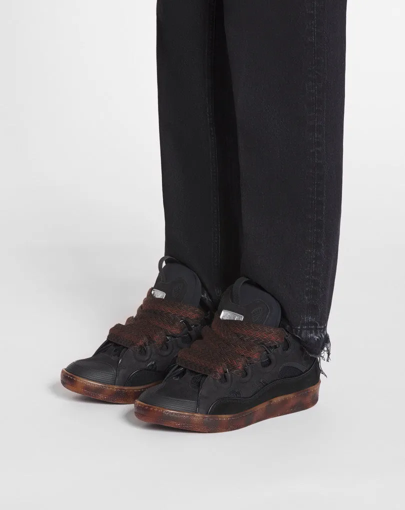 Lanvin Dark Brown Curb Sneakers