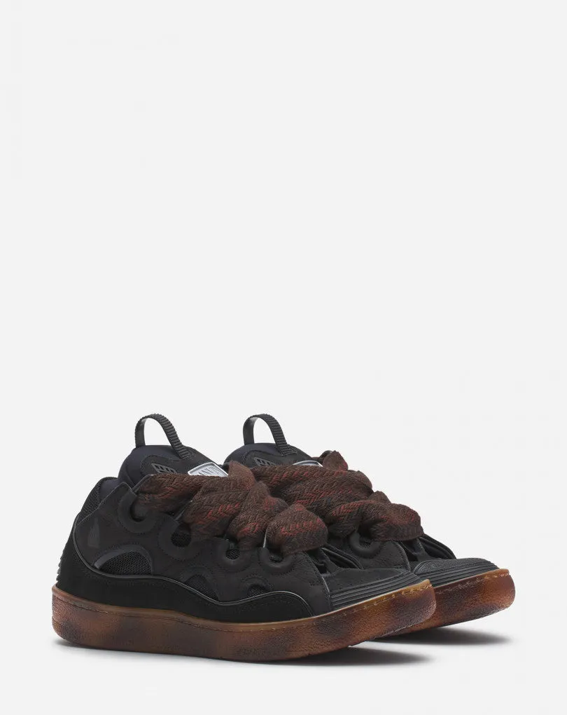 Lanvin Dark Brown Curb Sneakers