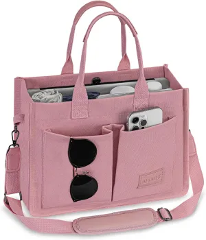 Large Canvas Tote Bag for Women with Compartments Laptop Crossbody Bags Work Book Satchel Purse Travel Gym Shoulder Handbag