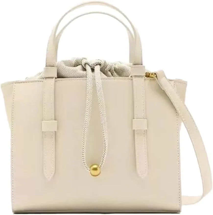 Large Capacity Tote Bag Shoulder Bags for Women Soft PU Leather Satchel Handbag Solid Leather Bags
